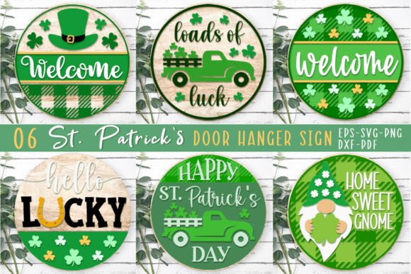 Download St Patricks Day Door Hanger Sign Bundle - Door hanger sign Collection