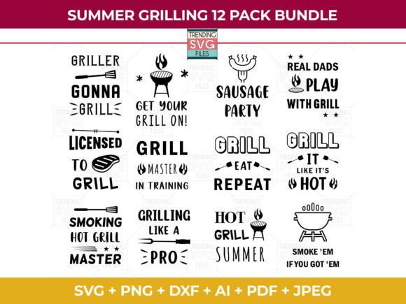 Download Summer Grilling Svg Bundle for Cricut - Grilling Collection