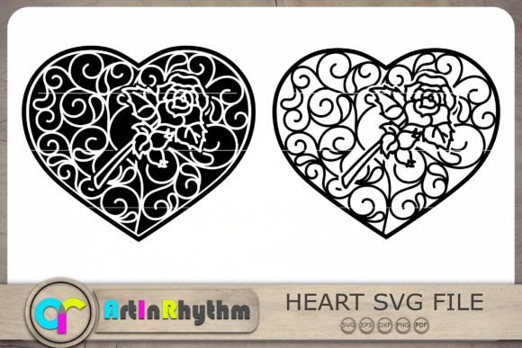 Download Heart Mandala Svg, Rose Svg, Heart Svg - Rose svg Collection