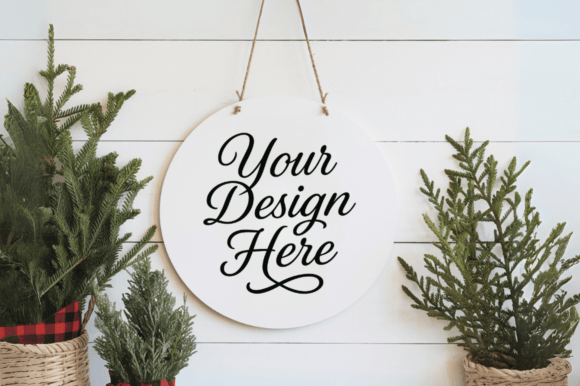 Download Realistic Round Door Hanger Sign Mockup - Door hanger sign Collection