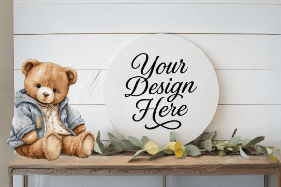 Download Realistic Round Door Hanger Sign Mockup - Door hanger sign Collection