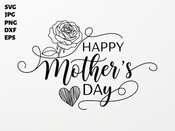Download Happy Mother's Day Rose SVG PNG Clipart - Rose svg Collection