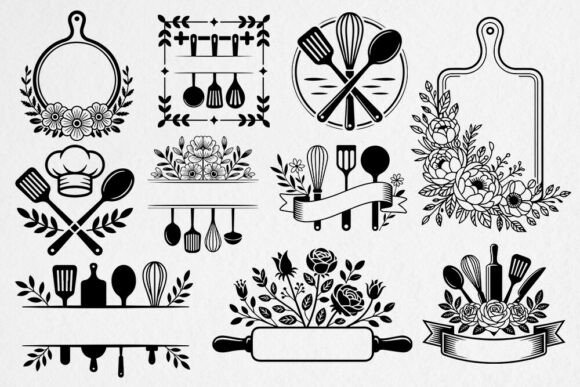 Download Kitchen Monogram SVG Bundle Cooking SVG - Cooking svg Collection