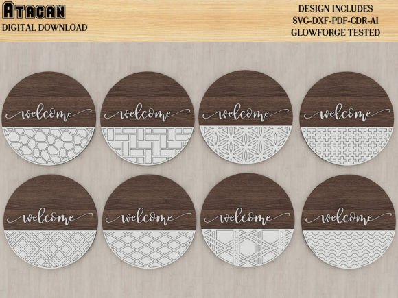 Download Welcome Pattern Files / Door Hanger Sign - Door hanger sign Collection